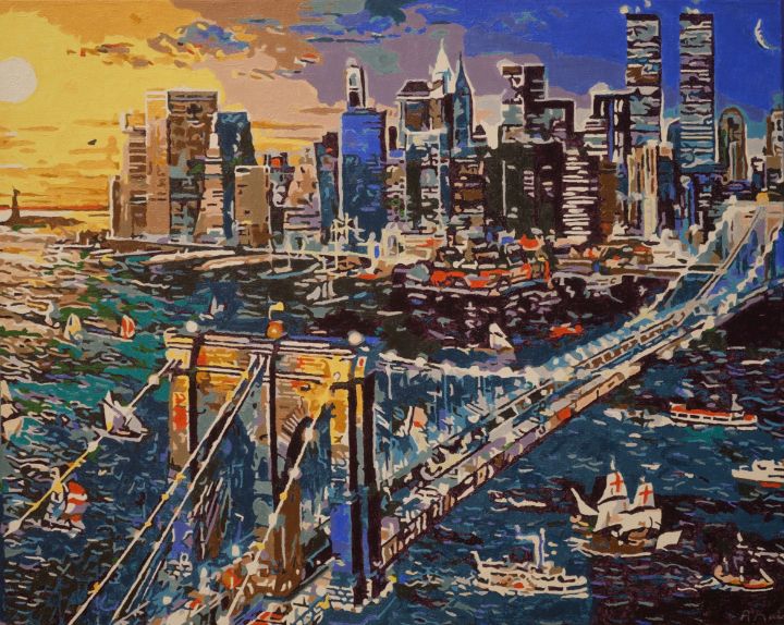 Brooklyn Bridge - Kai's Renditions - Paintings & Prints, Abstract
