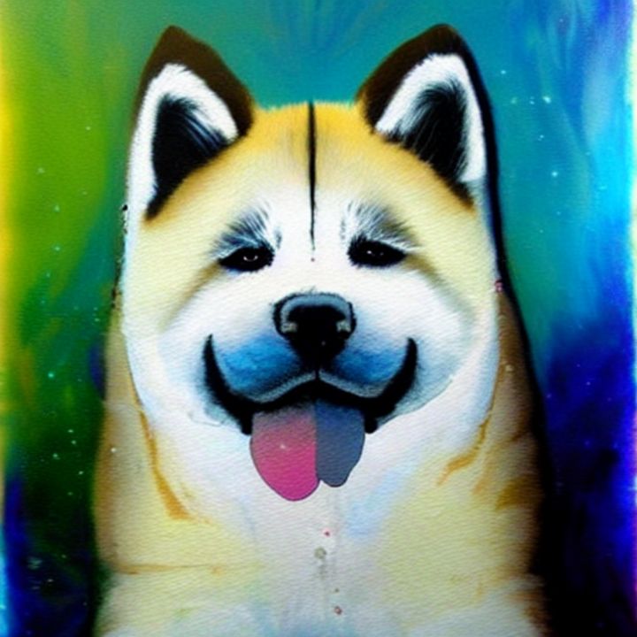 Akita painting best sale