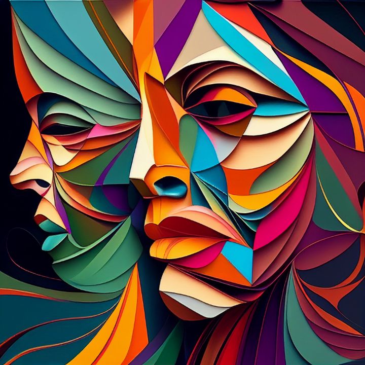 Chromatic Persona: Vibrant Abstract - TopSales - Digital Art, Abstract,  Color - ArtPal