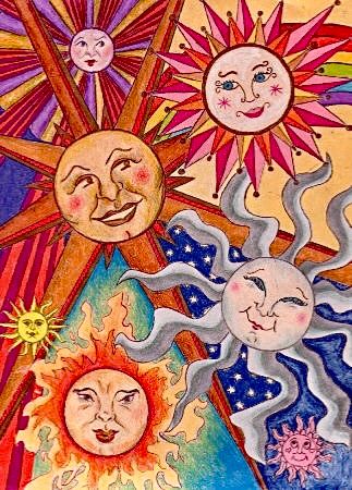 Happy suns - Weird crap I’ve made. - Drawings & Illustration, Astronomy ...