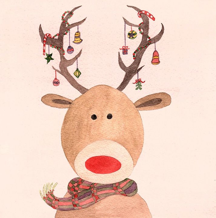 painting rudolph reindeer