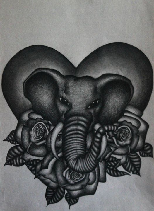 Elephant Tattoo Design - Teresa Gamill