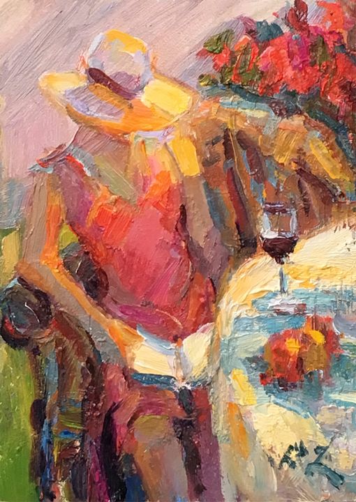 Red Wine - Diane Leonard - Paintings & Prints, People & Figures, Other ...