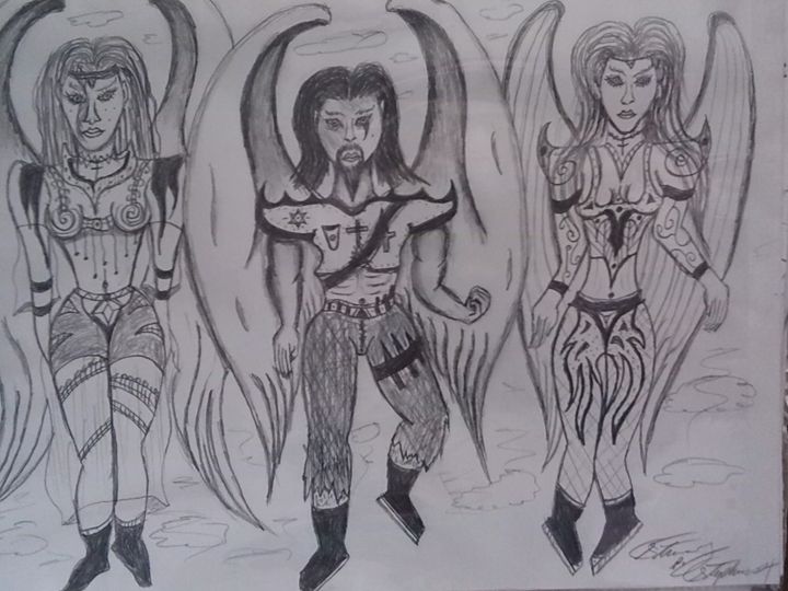 warrior angels of god drawing