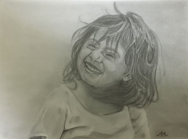 Pencil Sketch, a cute curly girl posing on bed, mid shot, intr... -  Arthub.ai