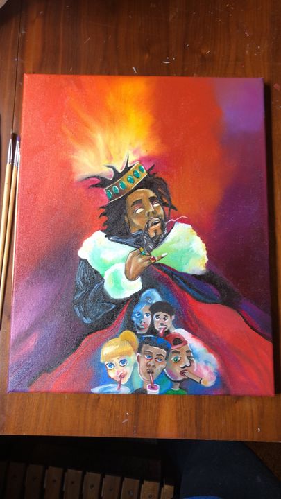 J Cole KOD album cover painting - Matrixartstudios - Paintings & Prints,  People & Figures, Celebrity, Musicians - ArtPal