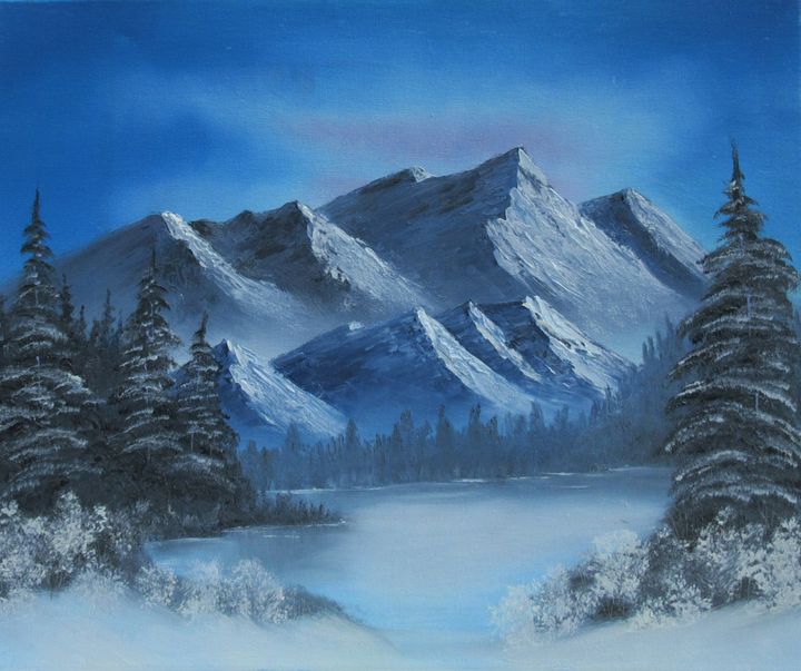 Mountain Snow - Forrest Girrard - Paintings & Prints, Landscapes ...