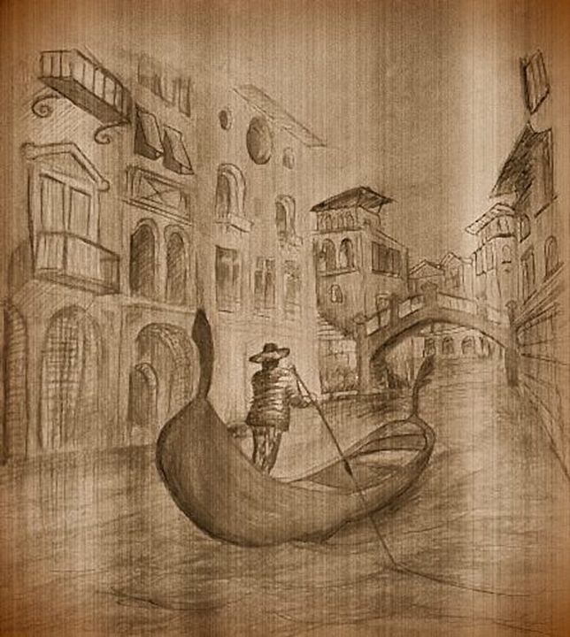 Italy drawing - Margarita Kisyova