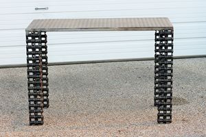 Industrial metal Sofa Table