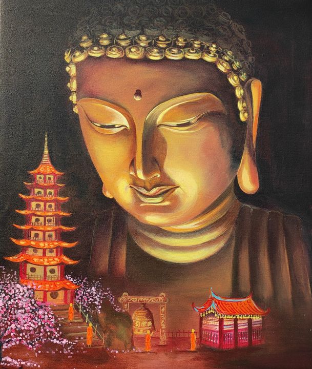 buddha painting acrylic