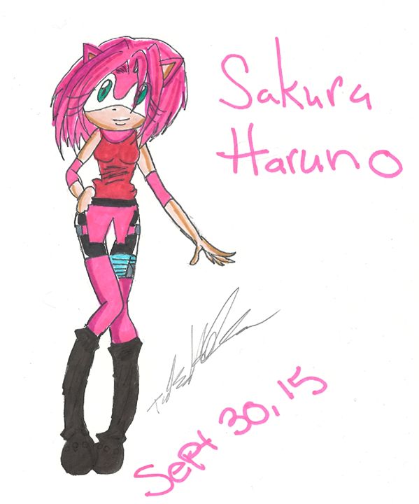 RandomFandom12 on X: Sakura Sonic the hedgehog (A.K.A Pink Sonic) (with  pictures of Sakura Haruno that I made a couple references with) Sakura  Sonic's Theme:   / X