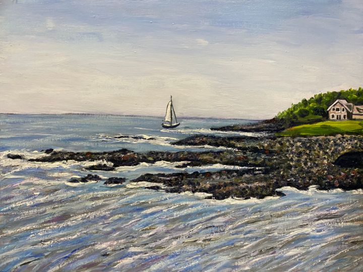 Perkins Cove, View from Marginal Way - Richard Nowak Fine Art ...