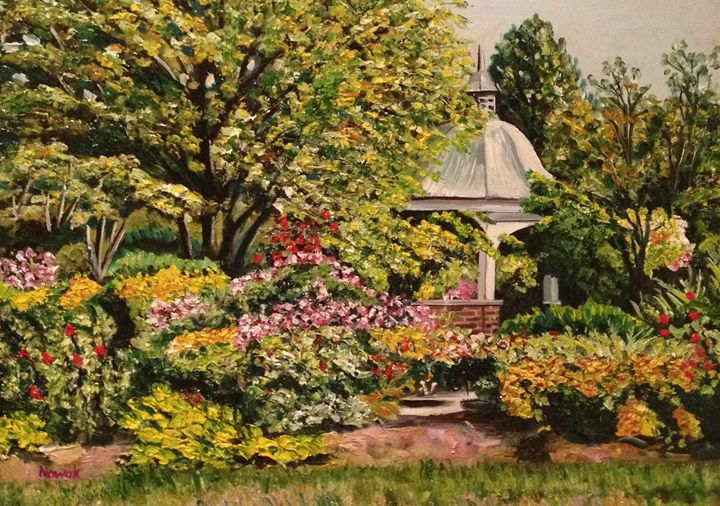 Grandmother's Garden Summer - Richard Nowak Fine Art - Paintings ...