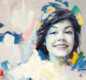 A smile is a good reply Put a Smile Out There Digital Art, People