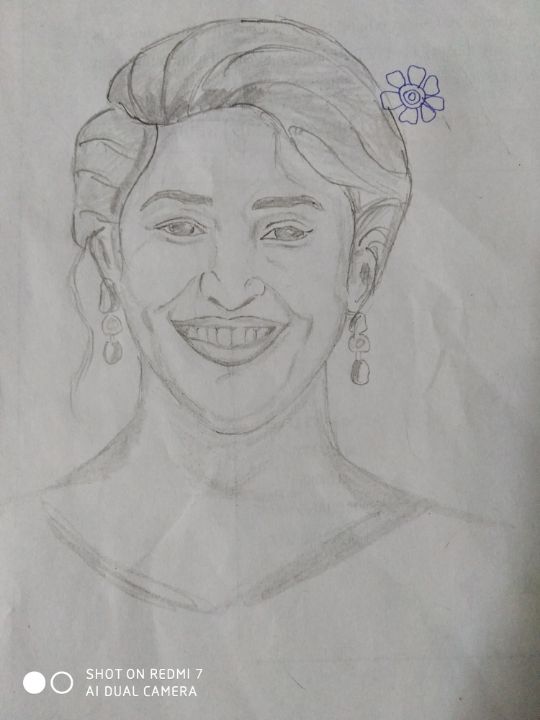 Madhuri Dixit drawing  How to draw a cute girl inspired by Farjana Drawing  Academy  pencil sketch  YouTube