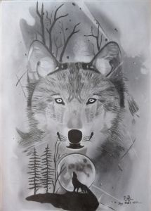 Moonlight Wolf - JvnzRey Artstore