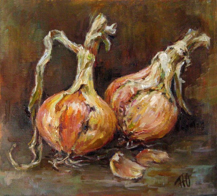 Onion. - Ukrainian painting