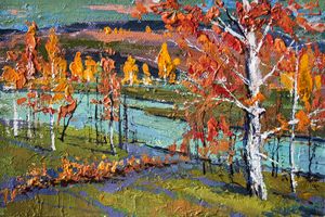 Autumn,Original acrylic painting - Artgallery