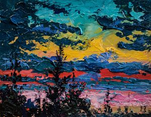 Hot Summer,Original acrylic painting