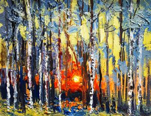 Winter,Original acrylic painting