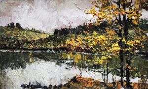 Landscape,Original acrylic painting,