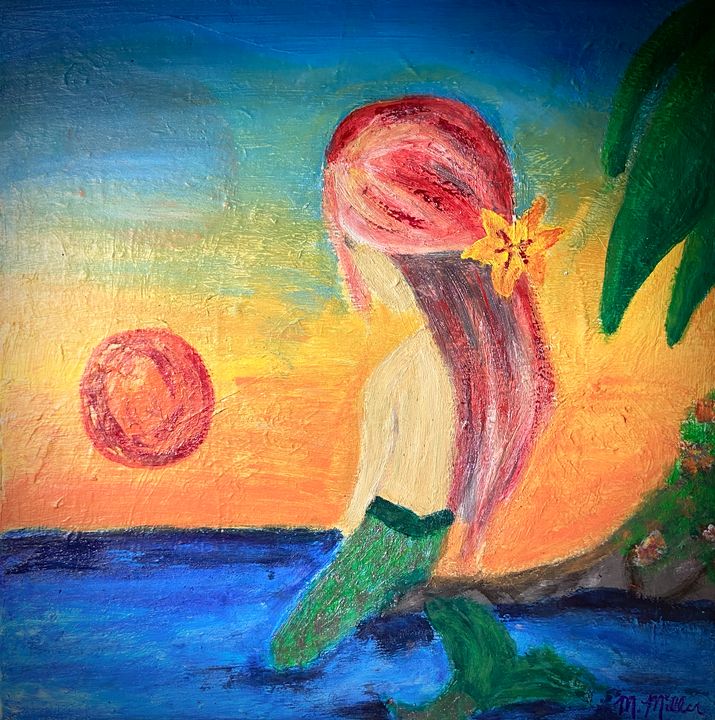 Tequila Sunrise Mermaid Style - Cheap Therapy - Paintings u0026 Prints