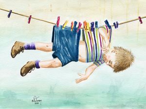 Hung Out To Dry - Mike Vernon Art