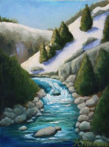 Icy Mountain River - Kim Moreno Art