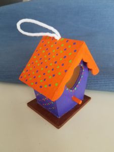 Kaleidoscope Hummingbird house - Corona Crafts Home Accents