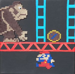 Donkey kong hot sale hama beads