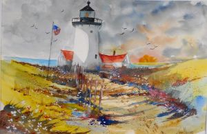 Beach Path - Tom Hanna Watercolors