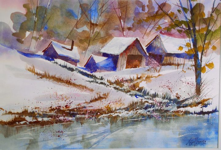 Ice Pond - Tom Hanna's East Coast Watercolors