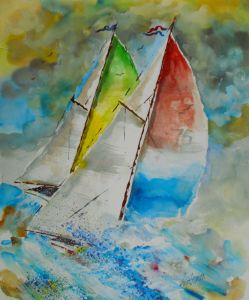 Sailing America - Tom Hanna Watercolors