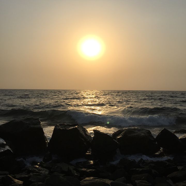 Sunset Waves Rocks - Kitchie Panget