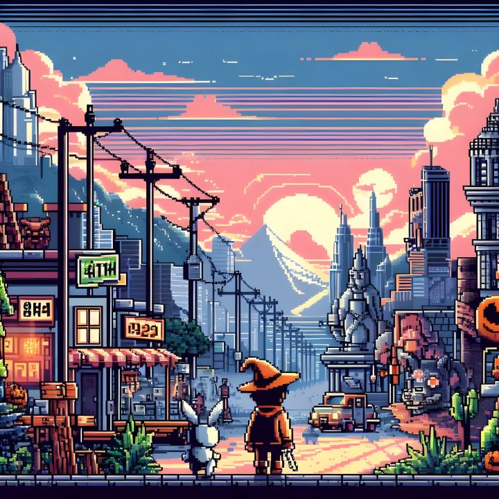 4k pixel boy and his rabbit friend - Giddo Pals - Digital Art, Fantasy ...