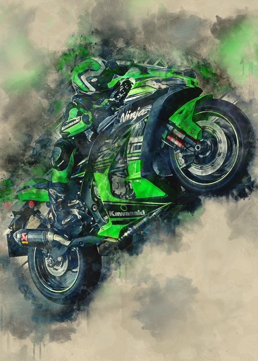 Kawasaki ninja zx-10r krt edition - Jun Design - Digital Art & AI 