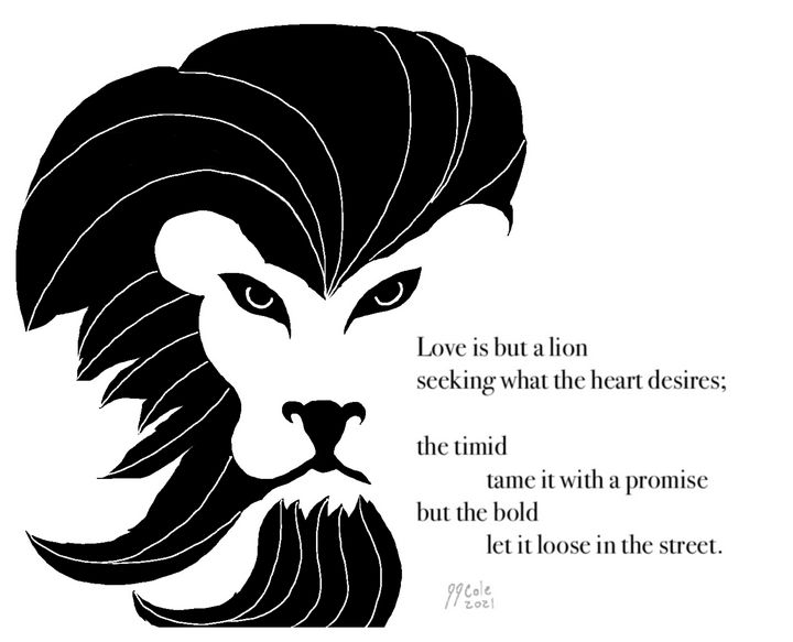 Love is like a Lion - Art by J.J. Cole