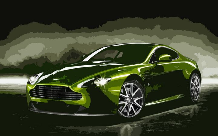 Aston Martin Vantage V8 - THE SPEED ART - Digital Art & AI