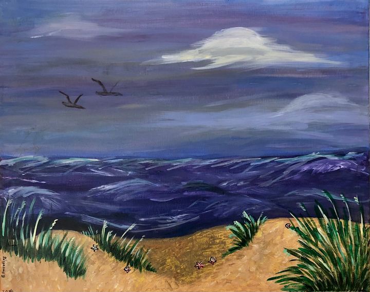 Stormy Ocean view - Art by Langston Studios