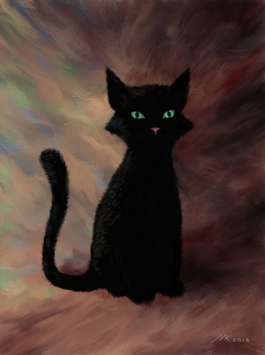 Black Cat - Digital paintings