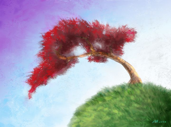 Red Tree - Digital paintings