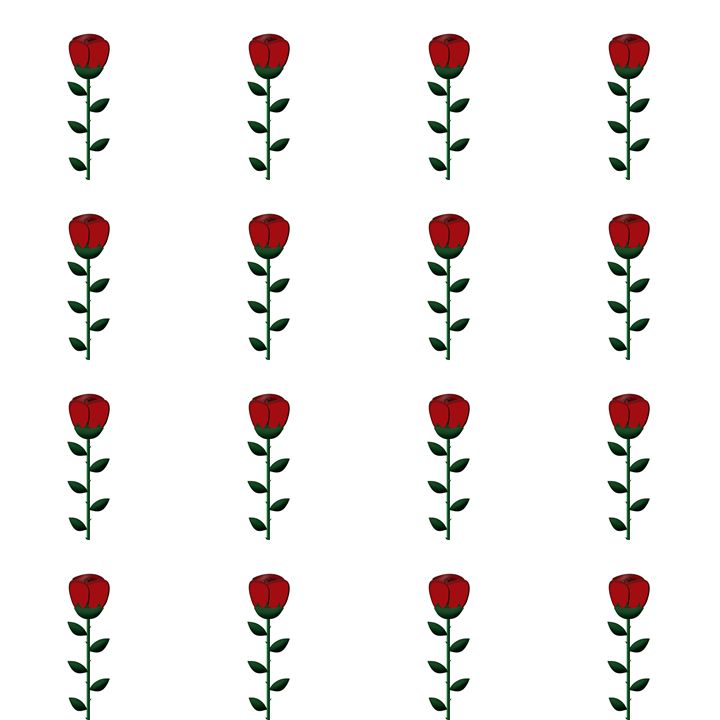 Medium Red Rose Pattern - Laura Nybeck's Art - Digital Art & AI ...
