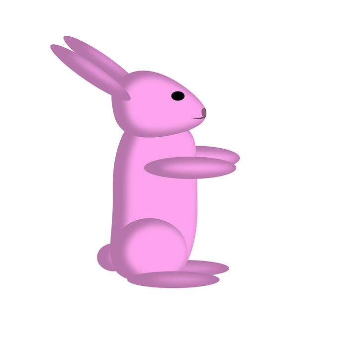 Pink Rabbit - Laura Nybeck's Art - Digital Art & AI, Animals, Birds ...