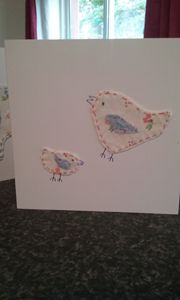 Hand made fabric greeting cards