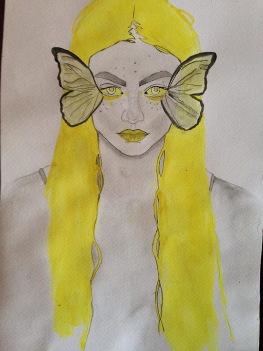 the yellow women - Art - Drawings & Illustration, People & Figures ...