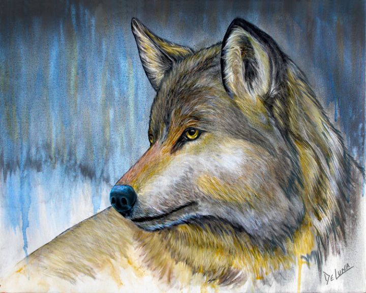 El Lobo - DeLuna Arts - Paintings & Prints, Animals, Birds, & Fish ...