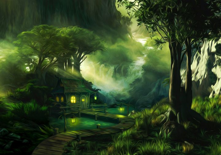 forest house joker s gallery paintings prints fantasy mythology dreamscapes artpal forest house joker s gallery