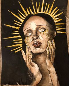 “Golden” Watercolor Painting