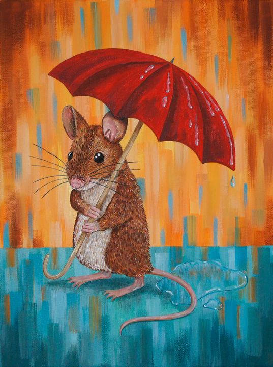 cute mouse animal painting