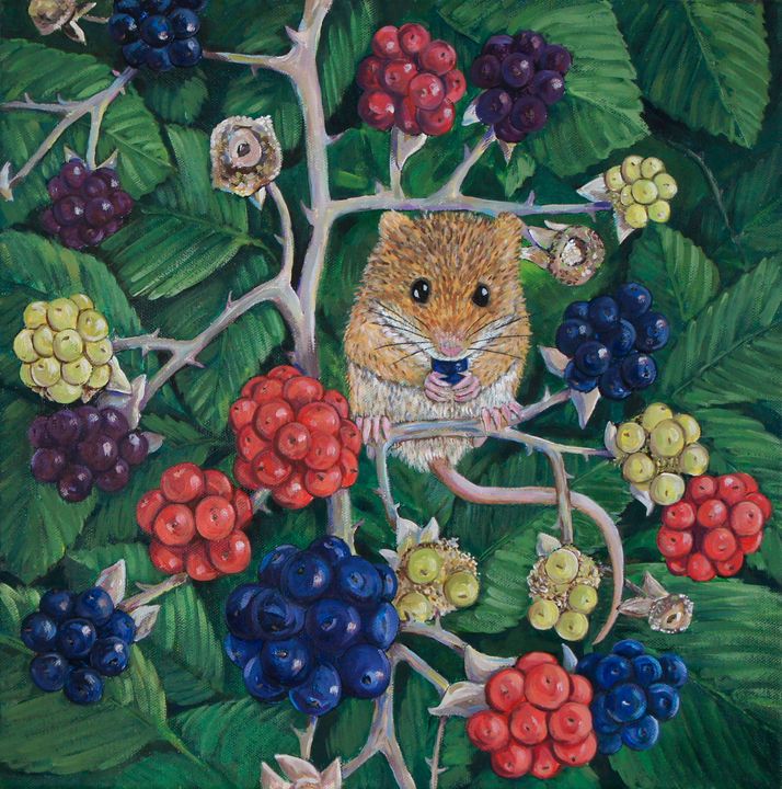 Blackberry Mouse Designsupremacy Paintings & Prints, Animals, Birds